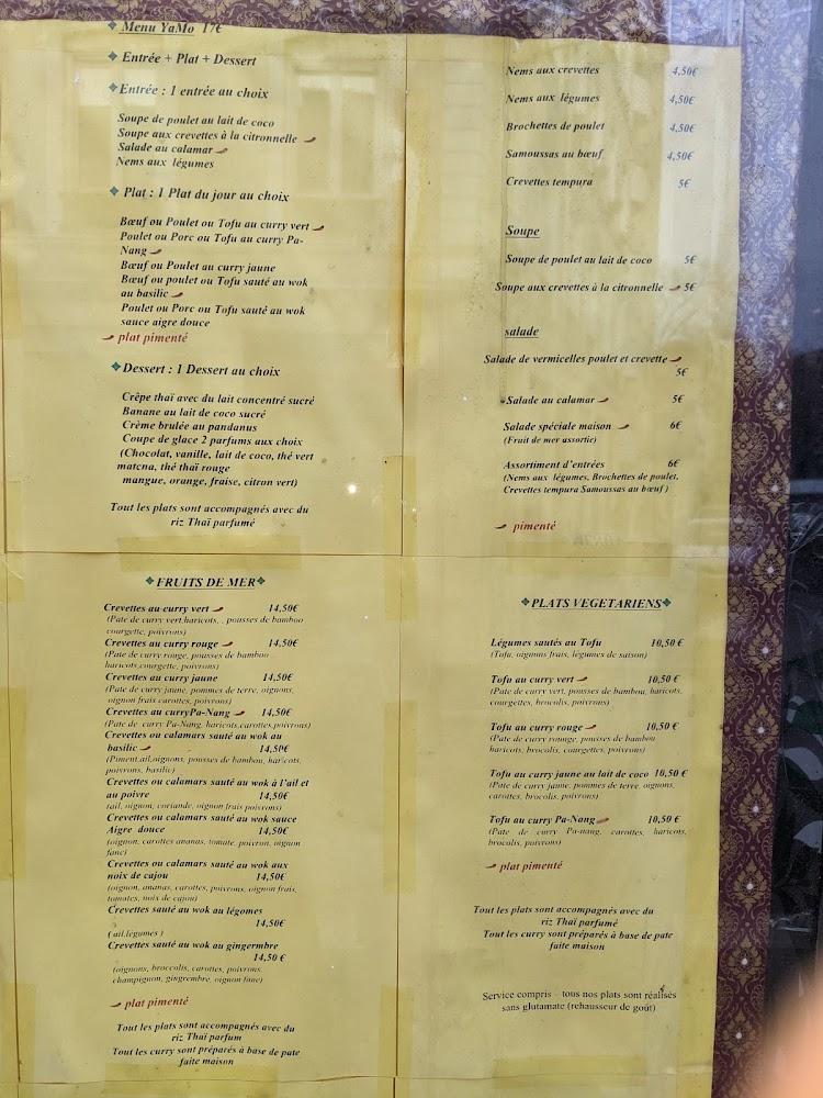 Piment & Citronnelle Thaï Café - Menu Image 1